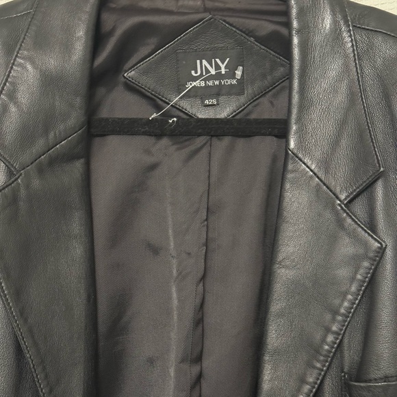 Leather black jacket size 42 - Picture 2 of 3